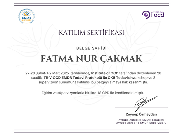 Uzman Psikolojik Danışman Fatma Nur UÇARAL ÇAKMAK