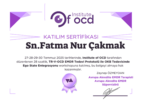 Uzman Psikolojik Danışman Fatma Nur UÇARAL ÇAKMAK