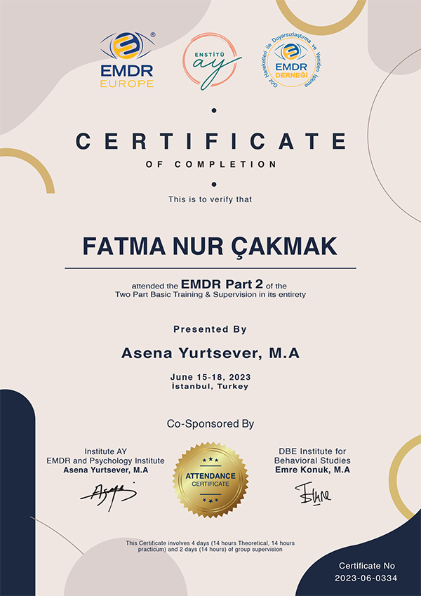 Uzman Psikolojik Danışman Fatma Nur UÇARAL ÇAKMAK