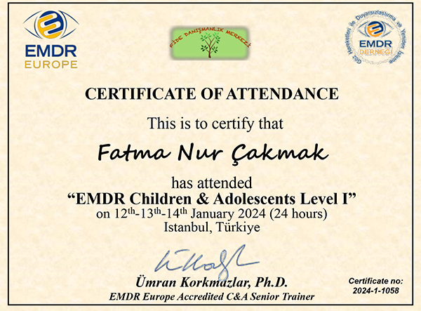 Uzman Psikolojik Danışman Fatma Nur UÇARAL ÇAKMAK